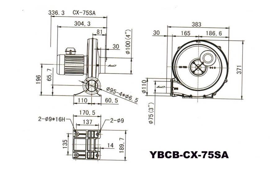 YBCB-CX-75SA 0.5hp